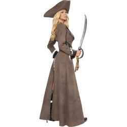Fantasia Pirata Feminina Clássica Bucanera Luxo