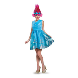 Fantasia Poppy Trolls Adulto Luxo