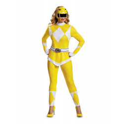 Fantasia Power Rangers Amarela Adulto Feminino
