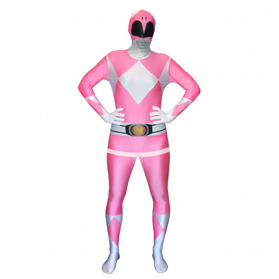 Fantasia Power Rangers Luxo Rosa Adulto Fantasia Power Rangers Luxo Rosa Adulto