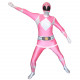 Fantasia Power Rangers Luxo Rosa Adulto Fantasia Power Rangers Luxo Rosa Adulto