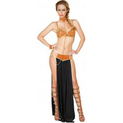 Fantasia Princesa Leia Escrava Star Wars Adulto Sexy Luxo