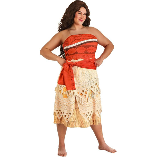 Fantasia Princesa Moana Disney Adulto Extra Grande