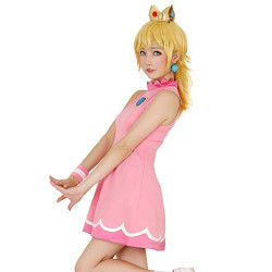 Fantasia Princesa Peach Adulto Vestido