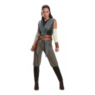 Fantasia Rey Star Wars VIII Luxo Cinza Adulto