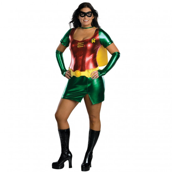 Fantasia Robin Feminino Adulto Extra Grande Fantasia Robin Feminino Adulto Extra Grande