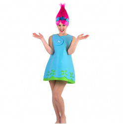 Fantasia Trolls Queen Poppy Adulto Luxo
