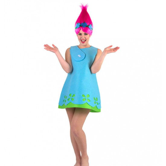 Fantasia Trolls Queen Poppy Adulto Luxo Fantasia Trolls Queen Poppy Adulto Luxo