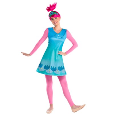 Fantasia Trolls Queen Poppy Adulto Luxo Elite Fantasia Trolls Queen Poppy Adulto Luxo Elite