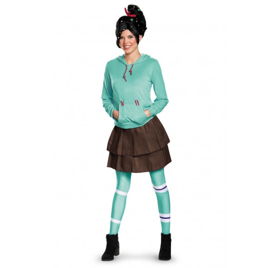 Fantasia Vanellope Von Schweetz Wreck Ralph Adulto Luxo