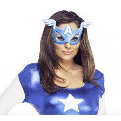 Fantasia Vestido Capitão América Adulto Feminino