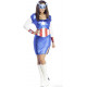Fantasia Vestido Capitão América Adulto Feminino
