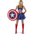 Fantasia Vestido Capitão América Adulto Sexy Feminino