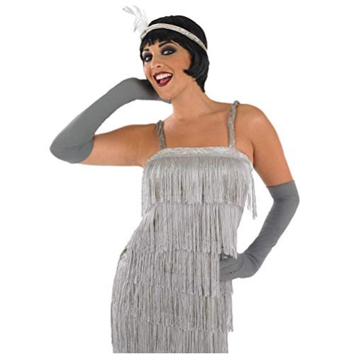 Fantasia Vestido de Franjas Anos 20 Adulto Luxo