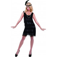 Fantasia Vestido de Franjas Anos 20 Luxo Adulto