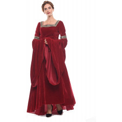 Fantasia Vestido Mulher Medieval Vitoriana Adulto Feminino