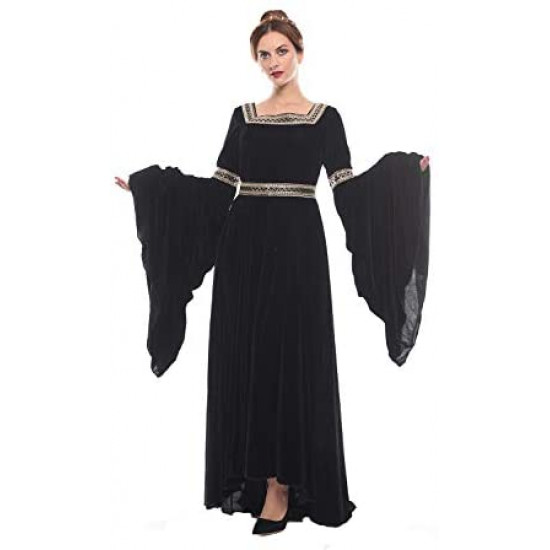 Fantasia Vestido Mulher Medieval Vitoriana Adulto Feminino