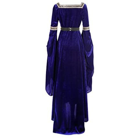 Fantasia Vestido Mulher Medieval Vitoriana Adulto Feminino
