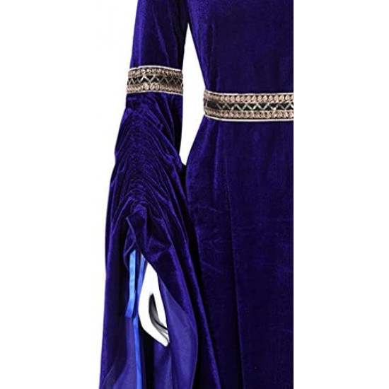 Fantasia Vestido Mulher Medieval Vitoriana Adulto Feminino