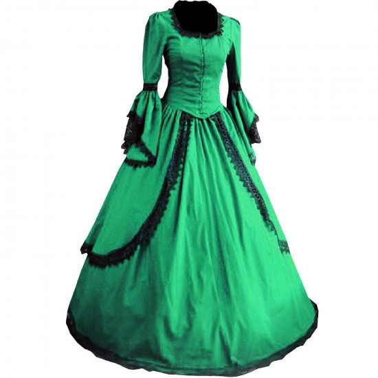 Fantasia Vestido Vitoriano Adulto Verde