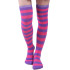 Meia Calça Listrada Lilás e Rosa Adulto