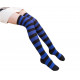 Meia Calça Listrada Preto e Azul Adulto Meia Calça Listrada Preto e Azul Adulto