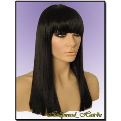 Peruca Adulto Castanho Lisa Com Franjas Fibra Sintética Natural Peruca Adulto Castanho Lisa Com Franjas Fibra Sintética Natural