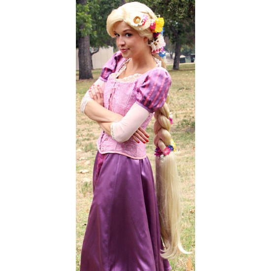 Peruca Adulto Rapunzel Enrolados Trança Elite Peruca Adulto Rapunzel Enrolados Trança Elite