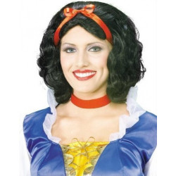 Peruca Branca de Neve Adulto Luxo