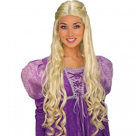 Peruca loira Rapunzel Luxo Peruca loira Rapunzel Luxo