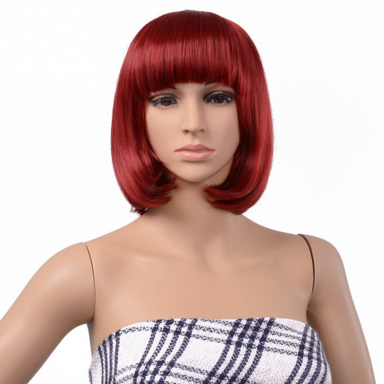 Peruca Resistente ao Calor Vermelha Adulto Luxo Peruca Resistente ao Calor Vermelha Adulto Luxo