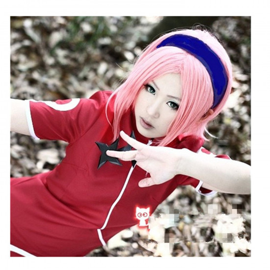 Peruca Sakura Naruto Haruno Luxo Cosplay 