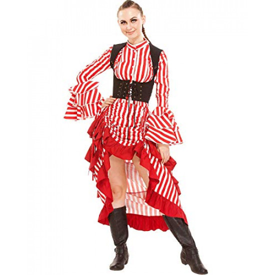 Saia Velho Oeste Luxo Adulto Feminino Várias Cores