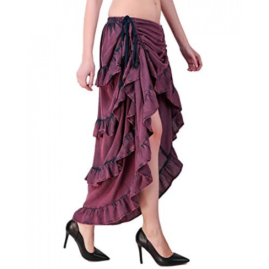 Saia Velho Oeste Luxo Adulto Feminino Várias Cores