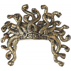 Tiara Coroa Medusa Dourada