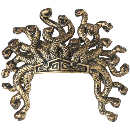 Tiara Coroa Medusa Dourada