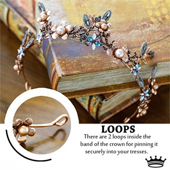 Tiara Coroa Princesa Profissional Floral Adulto