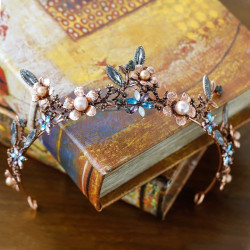 Tiara Coroa Princesa Profissional Floral Adulto