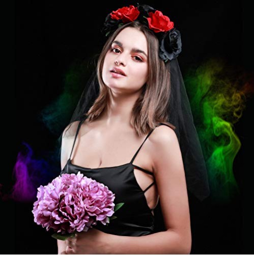 Tiara Flores Caveira Mexicana Adulto Luxo Tiara Flores Caveira Mexicana Adulto Luxo