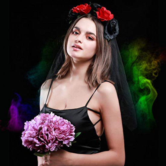 Tiara Flores Caveira Mexicana Adulto Luxo