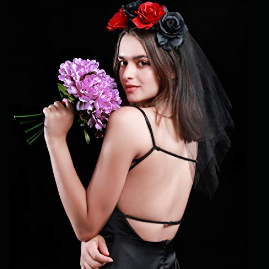 Tiara Flores Caveira Mexicana Adulto Luxo