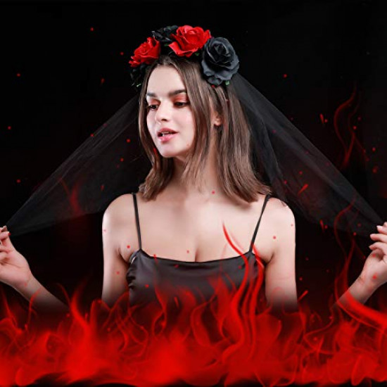 Tiara Flores Caveira Mexicana Adulto Luxo