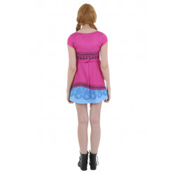 Vestido Fantasia Ana Uma Aventura Congelante Luxo