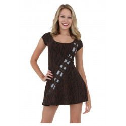 Vestido Fantasia Chewbacca Star Wars Adolescente Luxo