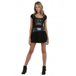 Vestido Fantasia Darth Vader Star Wars Adolescente Luxo