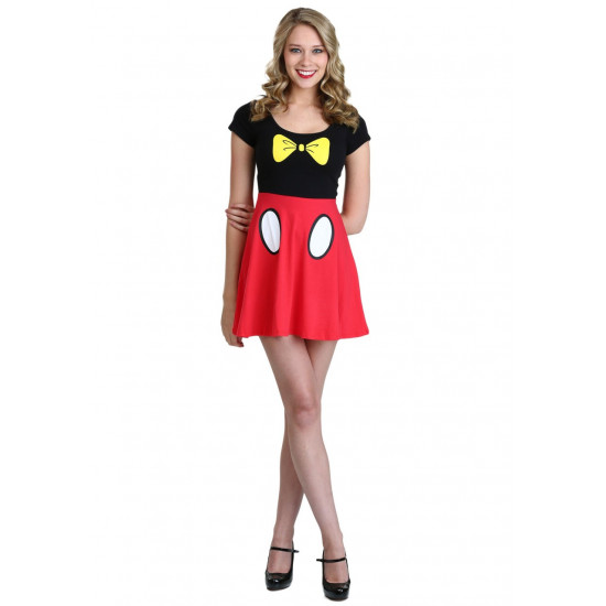 Vestido Fantasia Mickey Adolescente Luxo