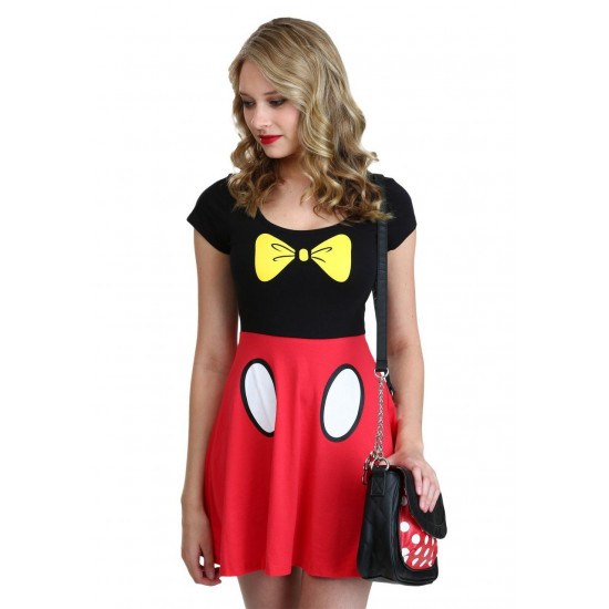Vestido Fantasia Mickey Adolescente Luxo
