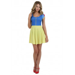 Vestido Fantasia Princesa Branca de Neve Disney Luxo