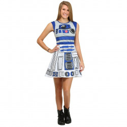 Vestido Fantasia R2D2 Star Wars Adolescente Luxo