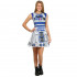 Vestido Fantasia R2D2 Star Wars Adolescente Luxo